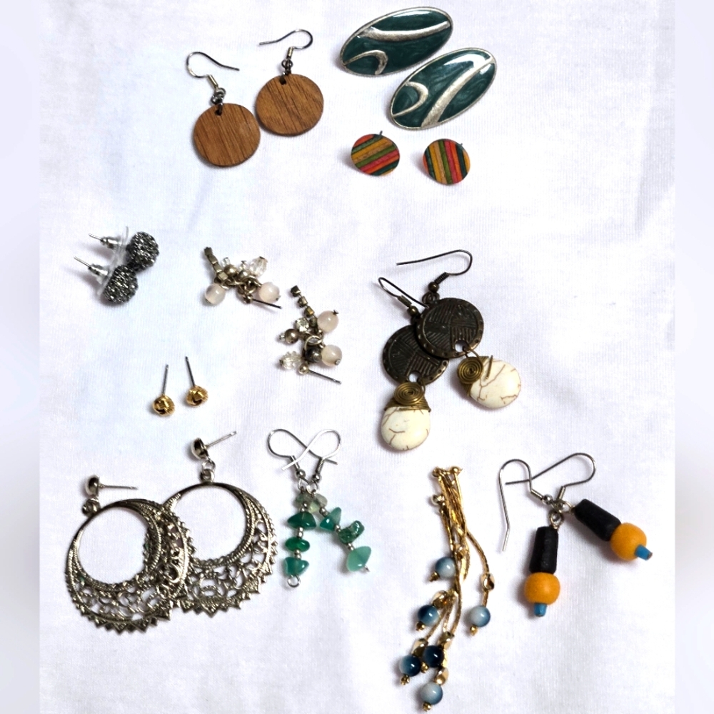 10 Pairs! Vintage Earring Lot